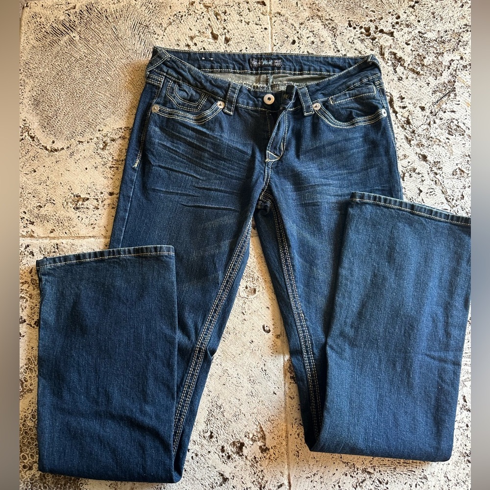 Royal Blue boyfriend low rise jeans 9x35